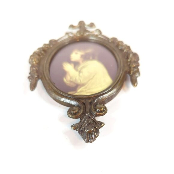 Vintage Italian Infant Samuel by Sir Joshua Reynolds Metal Ornate Frame - Picture 3 of 4